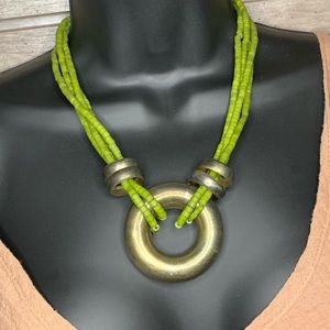 Green beaded necklace